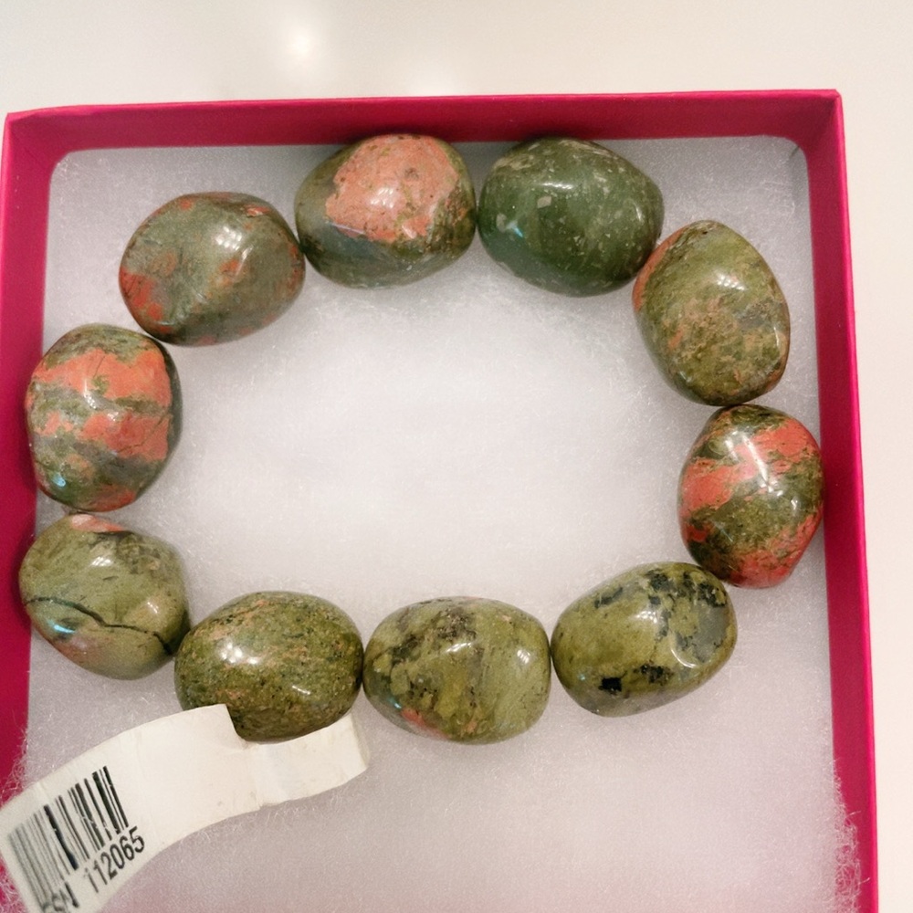 Unakite Stretch Bracelet – 87g